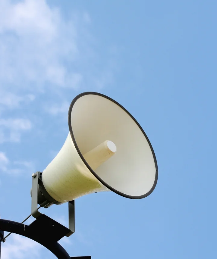 Evacuação por voz - Megafone
